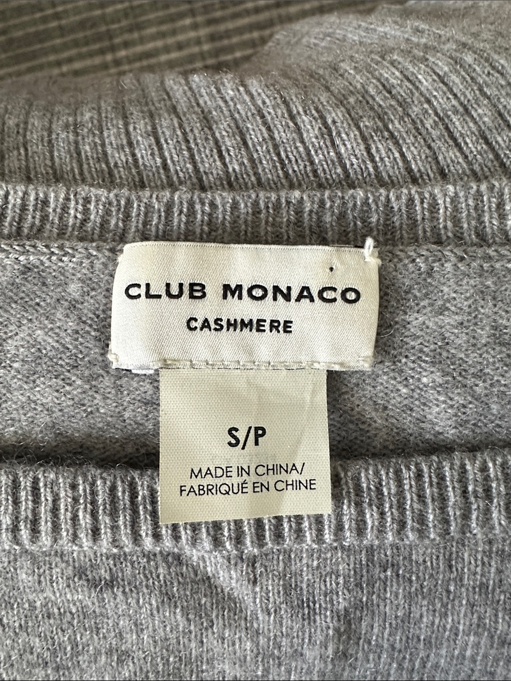 CLUB MONACO Grey 100% Cashmere Boat Neck Lightweight Quiet Luxury Sweater Small - Picture 4 of 6